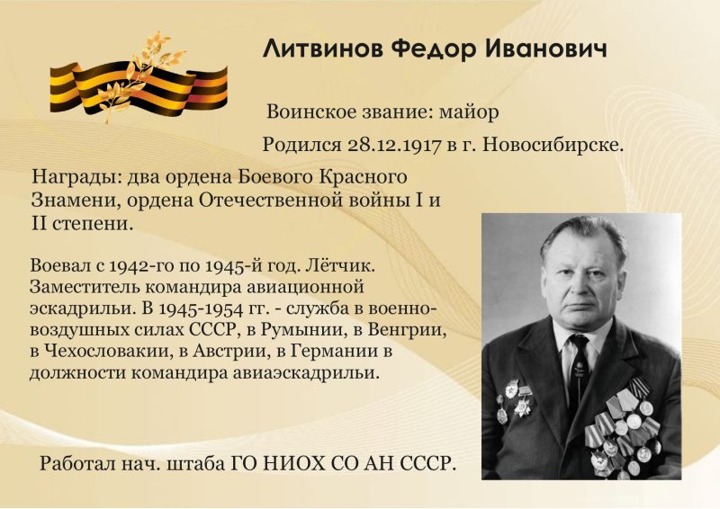 Ветераны ВОВ - Литвинов Ф.И.