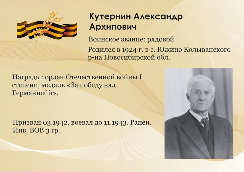 Ветераны ВОВ - Кутернин А.А.